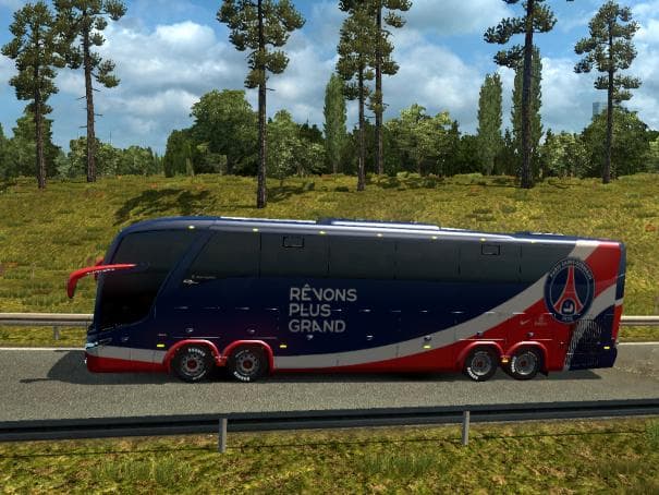 BUS MACROPOLO G7 1600LD PARIS SAINT GERMAIN SKIN – Skins mod for Euro Truck Simulator 2