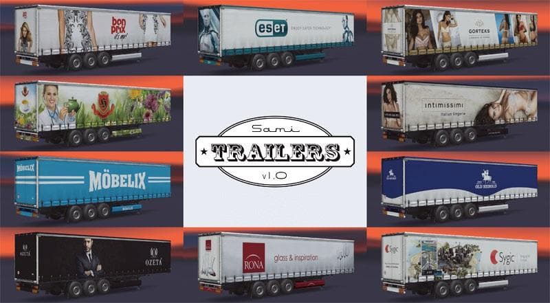SAMI TRAILERS V1.0 – Trailers mod for Euro Truck Simulator 2