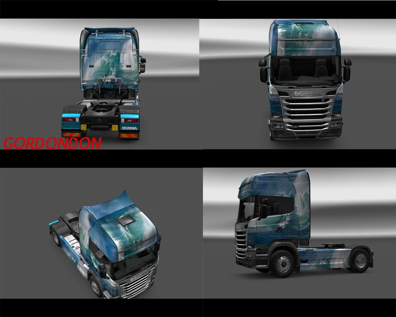 SCANIA STREAMLINE SEA WAVE SKIN 1.22 – Skins mod for Euro Truck Simulator 2