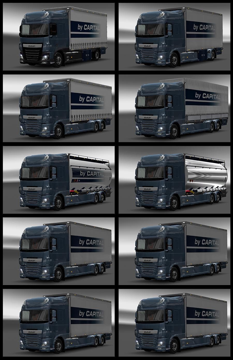 DAF XF EURO6 OHAHA TANDEM V2.0 - ETS2 mods download – parts screenshot 2