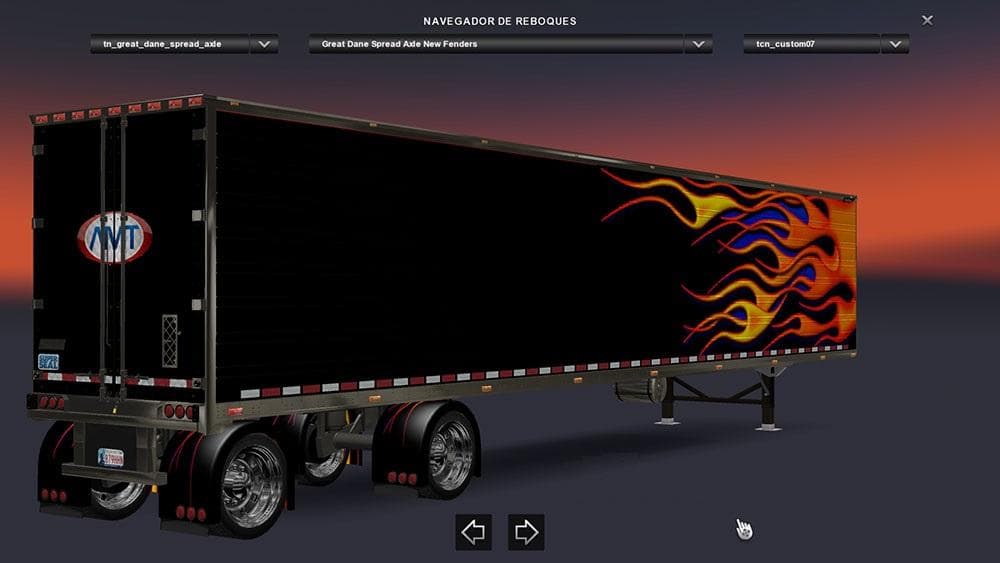 GREAT DANE SPREAD AXLE NEW FENDERS TRAILER – Trailers mod for Euro Truck Simulator 2