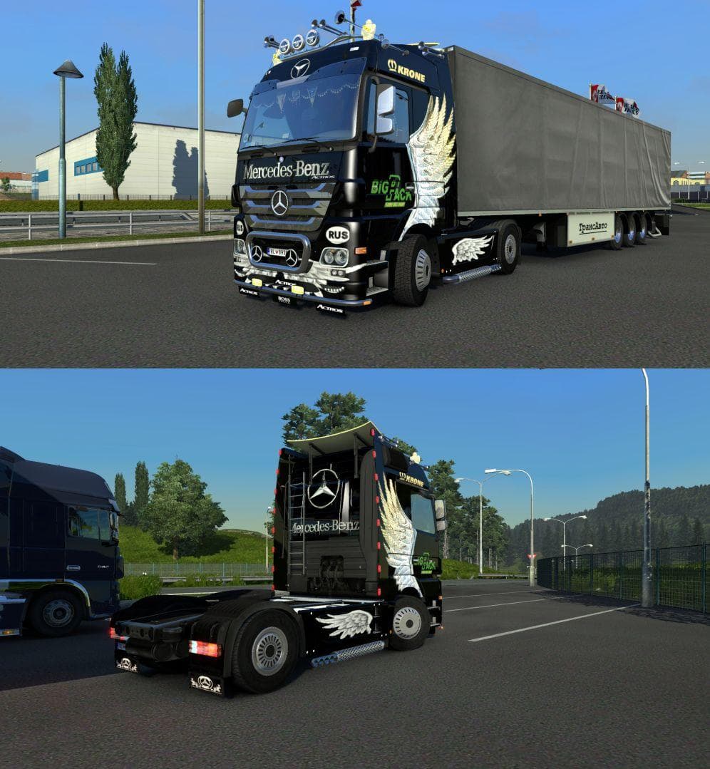 MERCEDES MP3 ANGEL SKIN 1.22 – Skins mod for Euro Truck Simulator 2