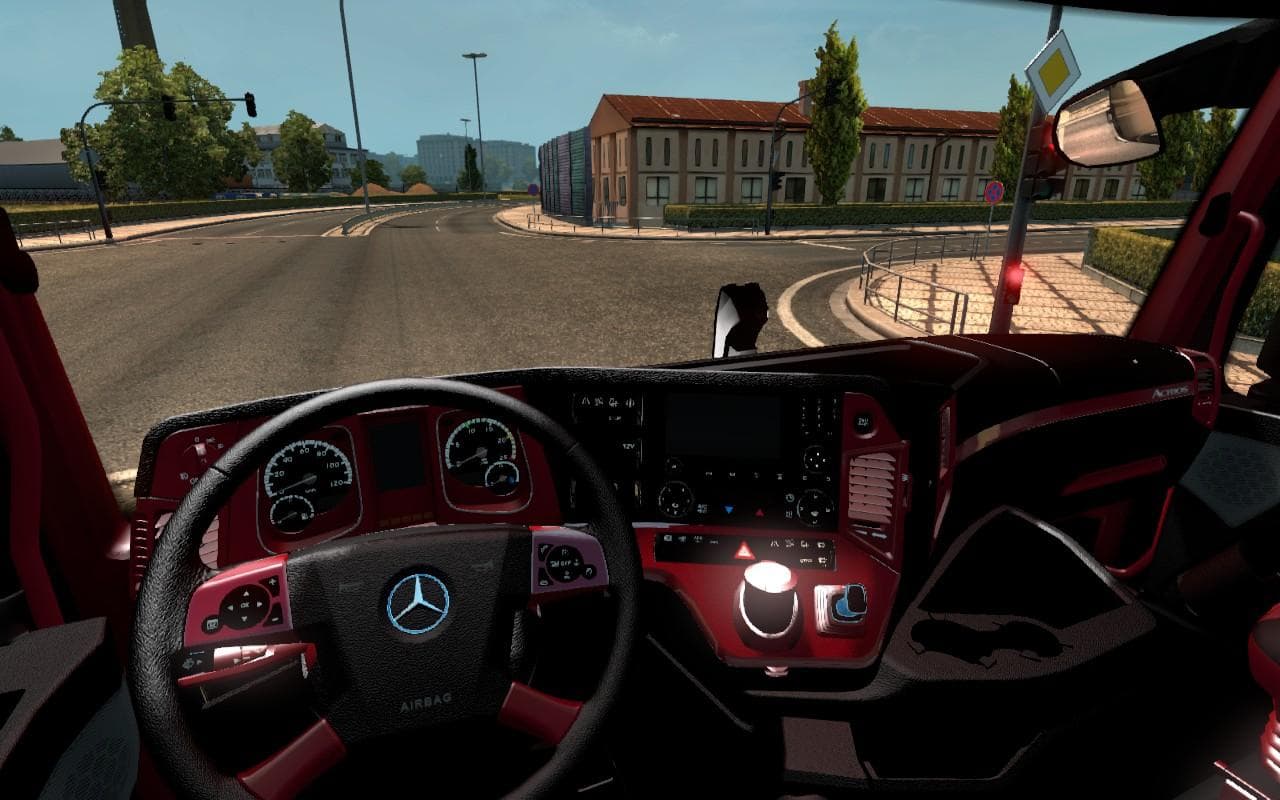 MERCEDES MP4 BLACK-RED INTERIOR 1.22 – Other mod for Euro Truck Simulator 2