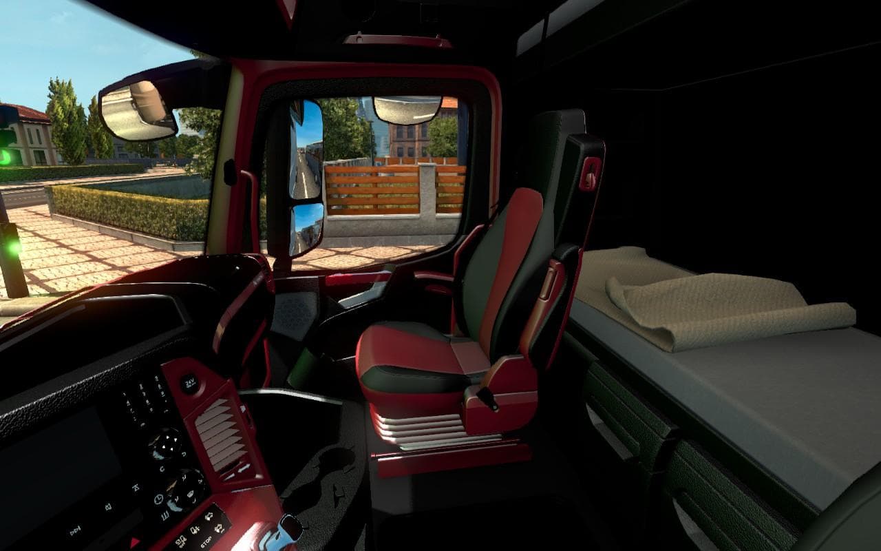 MERCEDES MP4 BLACK-RED INTERIOR 1.22 - ETS2 mods download – other screenshot 2