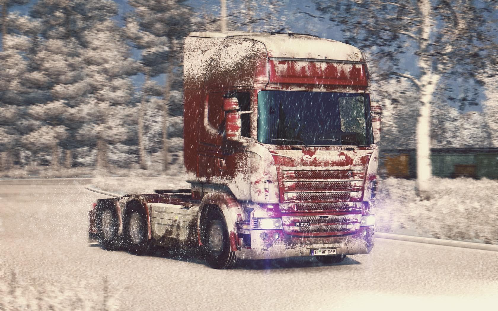 SNOW SKIN FOR SCANIA R-STREAMLINE BY RJL & SCS - ETS2 mods download – skins screenshot 2