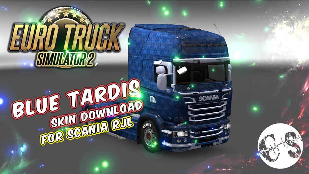 SCANIA RJL BLUE TARDIS SKIN – Skins mod for Euro Truck Simulator 2