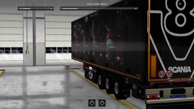 SCHMITZ SCANIA V8 POWER IN STYLE TRAILER - ETS2 mods download – skins screenshot 2