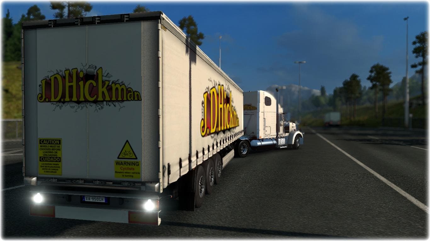 J.D. HICKMAN FREIGHTLINER CLASSIC SKIN COMBO - ETS2 mods download – skins screenshot 2
