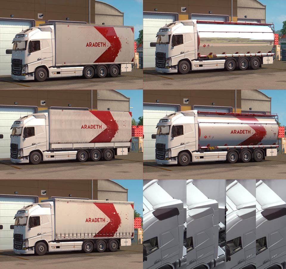 VOLVO FH 2013 [OHAHA] TANDEM AND ACCESSORIES V1.1 - ETS2 mods download – parts screenshot 2