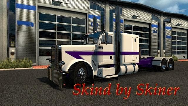 PETERBILT 389 WHITE & PURPLE SKIN – Skins mod for Euro Truck Simulator 2