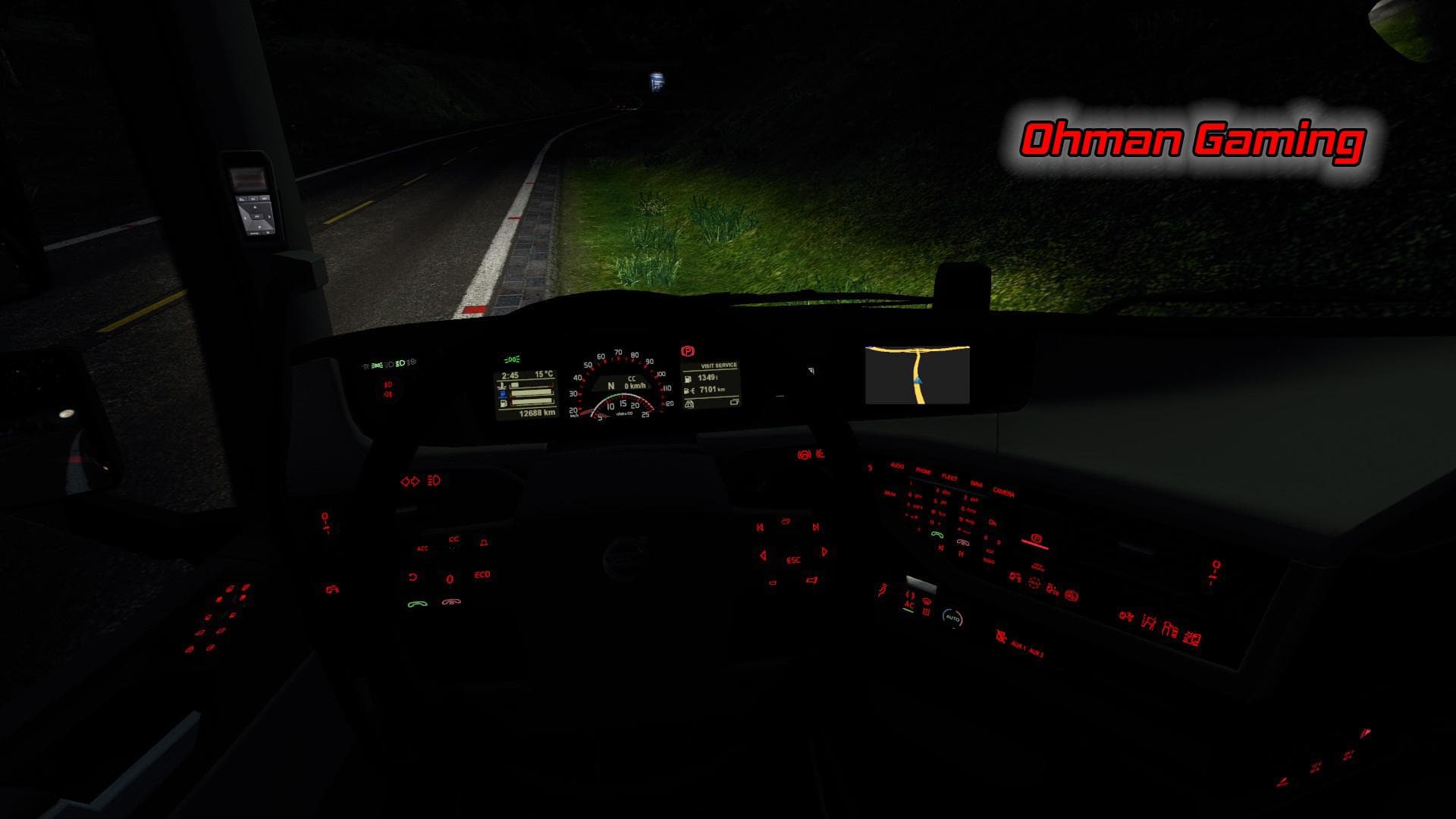 VOLVO FH16 RED DASHBOARD LIGHTS 1.22 – Other mod for Euro Truck Simulator 2