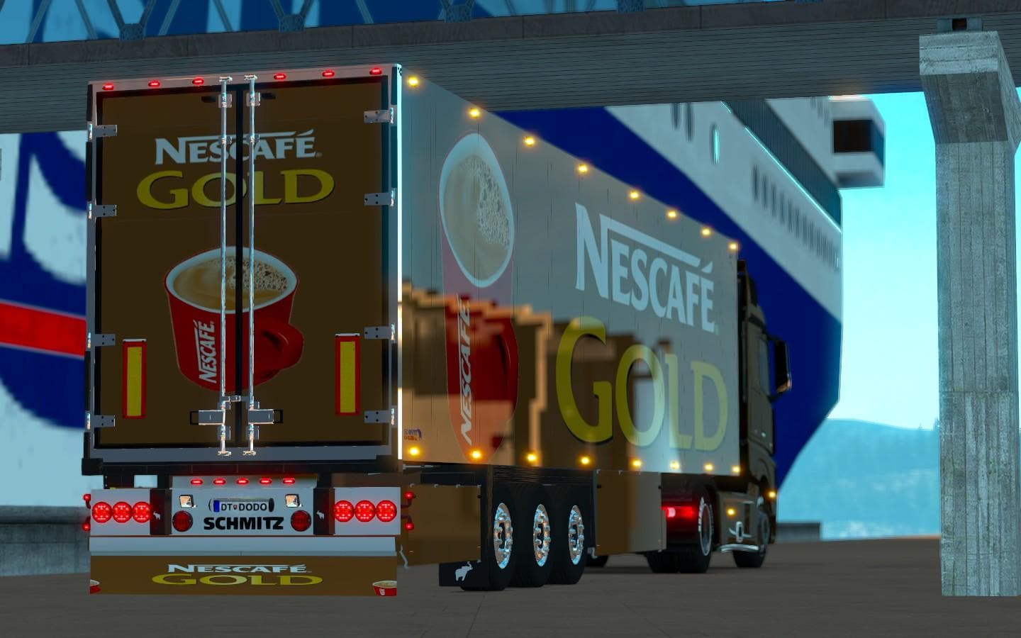 NESCAFE GOLD TRAILER SKIN ALL VERSION - ETS2 mods download – skins screenshot 2