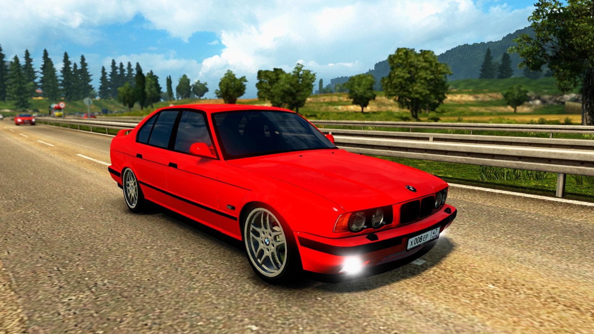 BMW E34 + INTERIOR V1.0 - ETS2 mods download – parts screenshot 2
