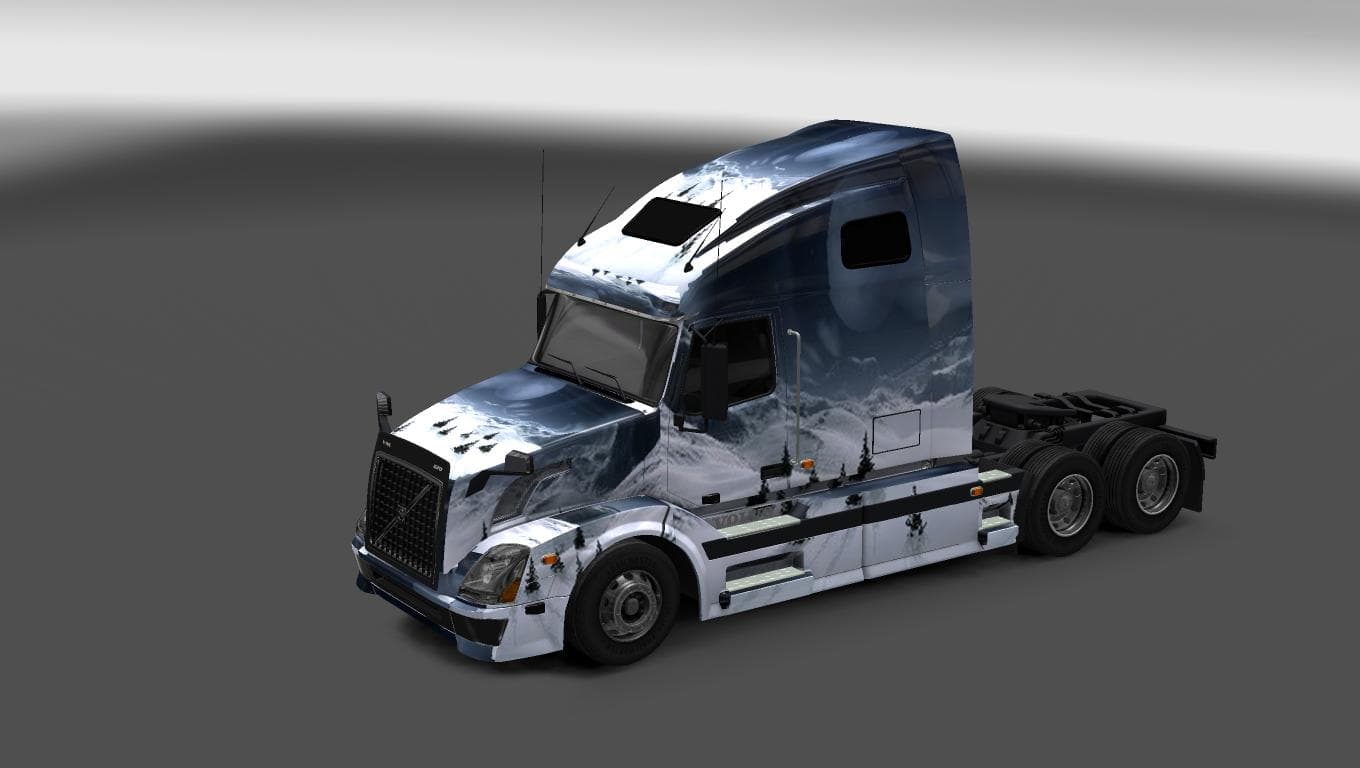 VOLVO VNL 670 SNOW MONTAIN SKIN 1.22 – Skins mod for Euro Truck Simulator 2
