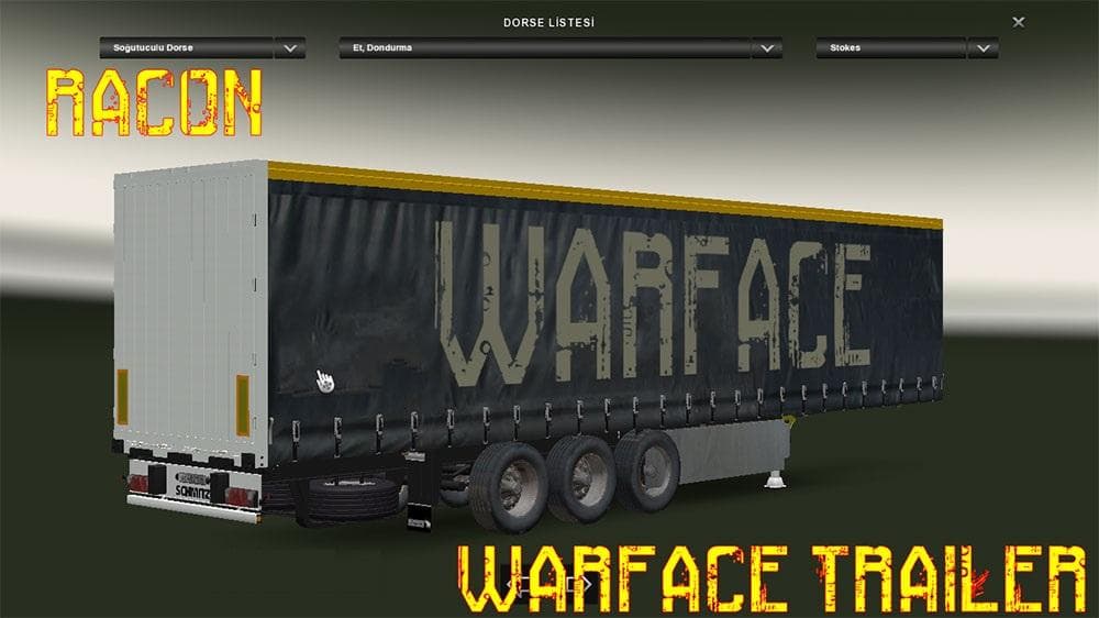 WARFACE TRAILER 1.22.X – Skins mod for Euro Truck Simulator 2