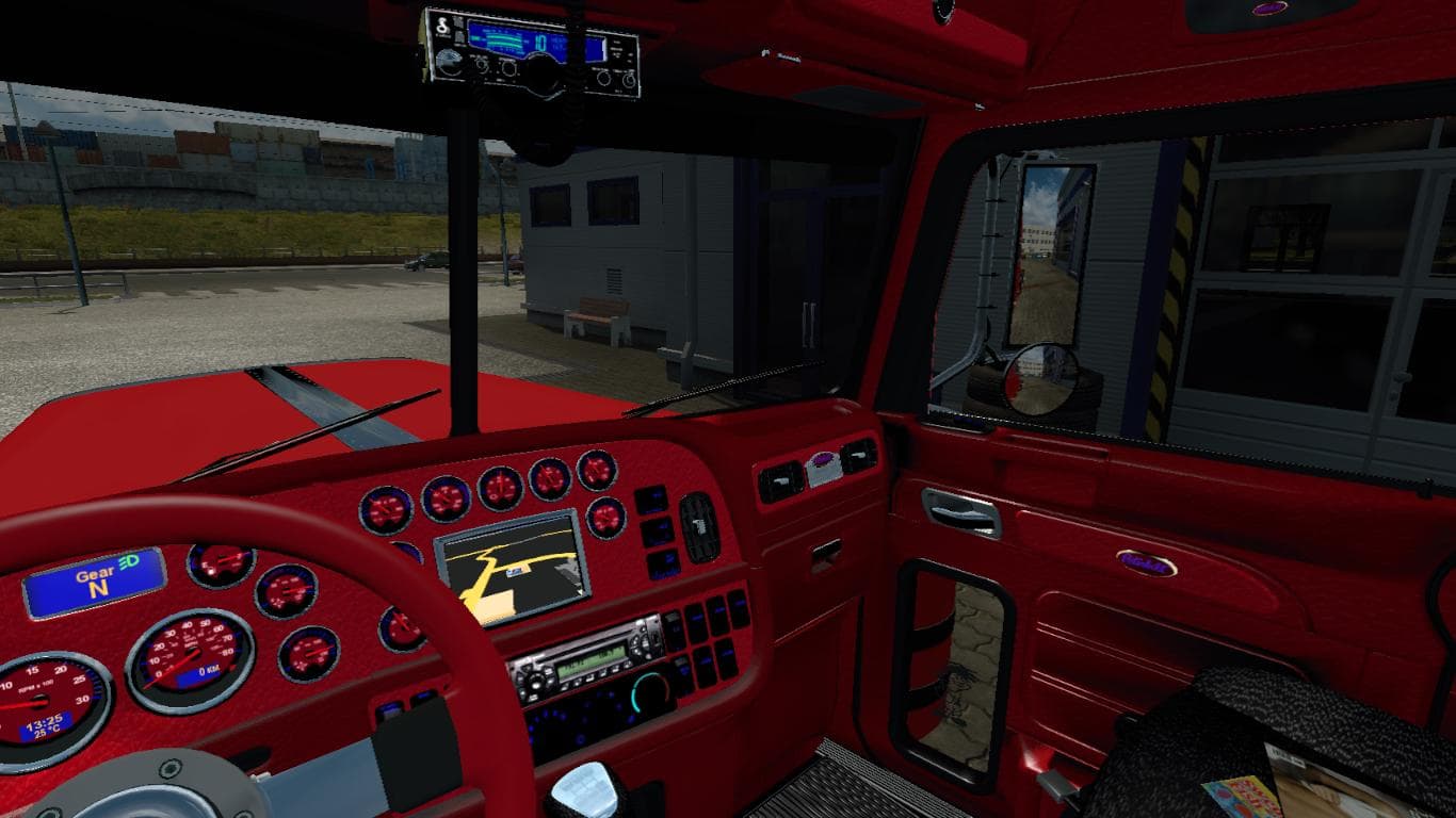 PETERBILT 389 RED INTERIOR 1.22 – Other mod for Euro Truck Simulator 2