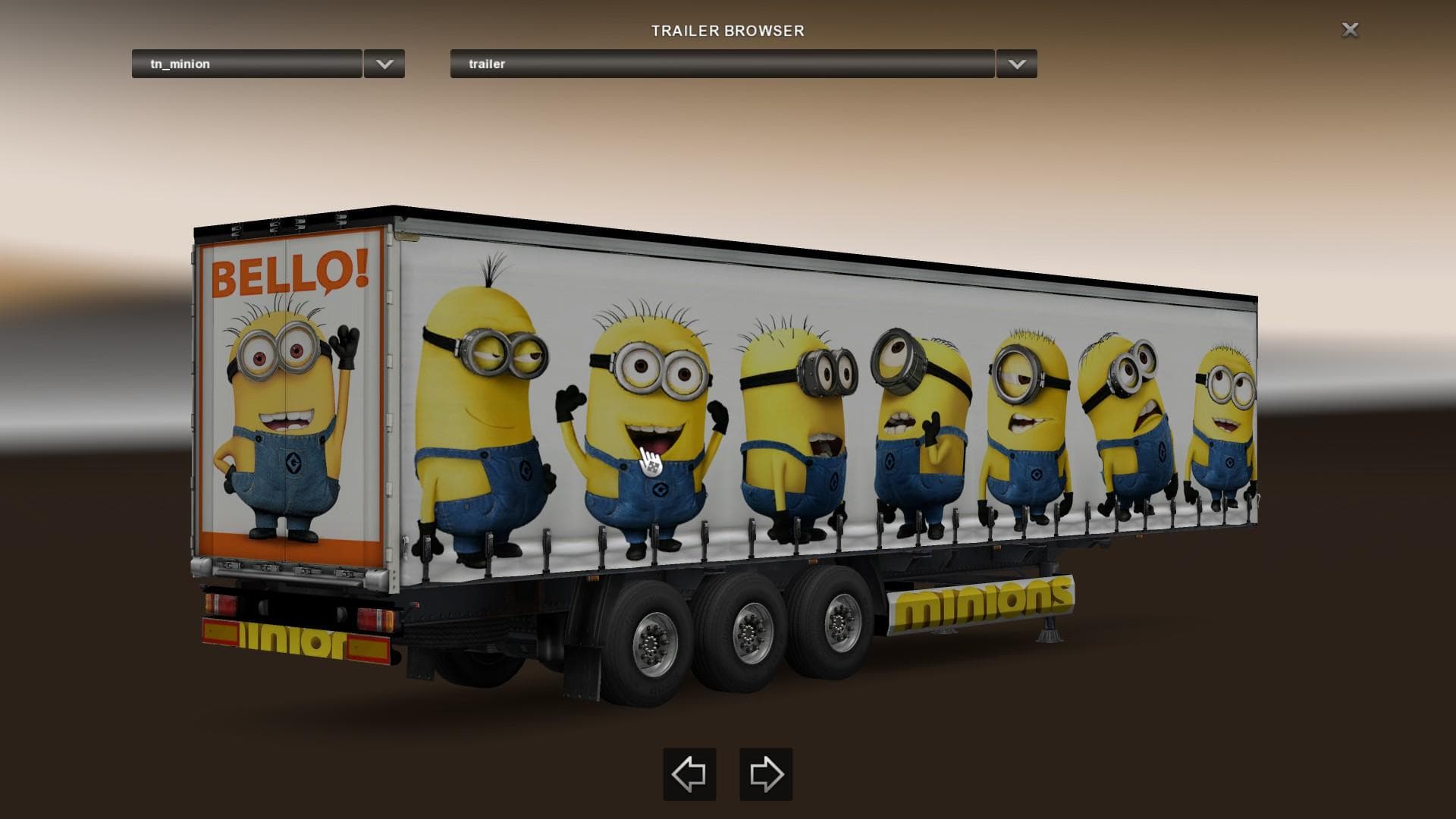 MINIONS TRAILER 1.22 – Trailers mod for Euro Truck Simulator 2