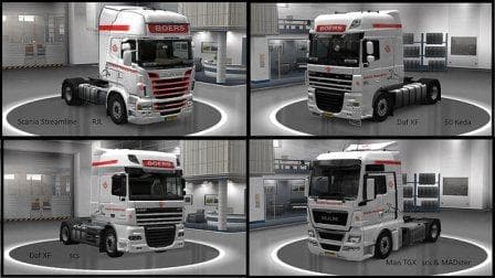 SKIN PACK MERA TRANS & BOERS TRANSPORT 1.22 – Skins mod for Euro Truck Simulator 2