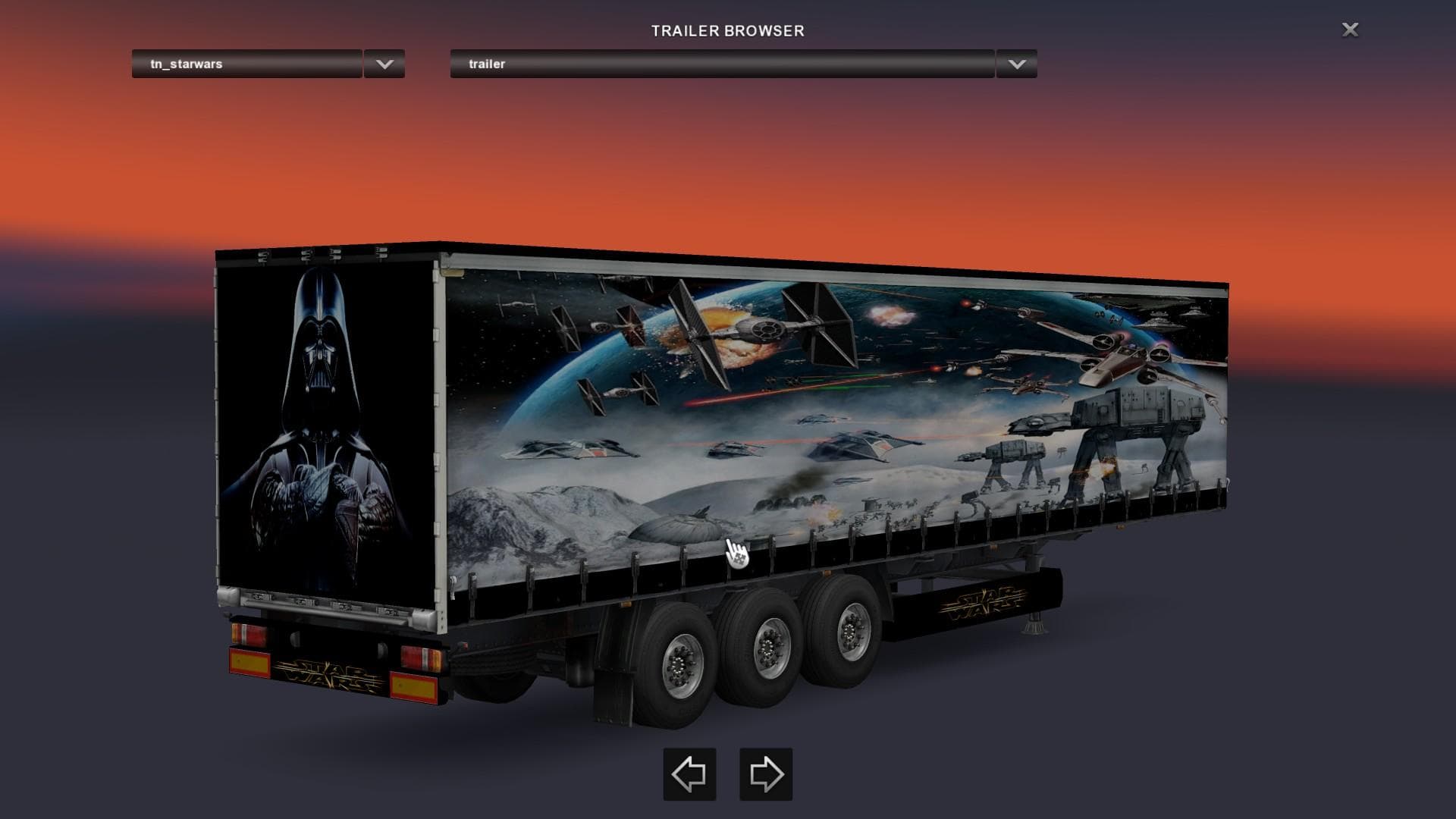 STARWARS 1.22.X – Trailers mod for Euro Truck Simulator 2