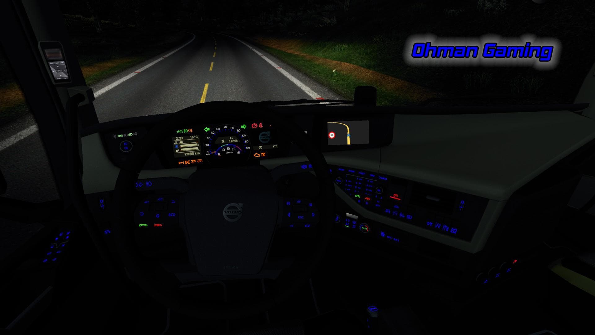 VOLVO FH16 2012 BLUE DASHBOARD LIGHTS 1.22.X – Other mod for Euro Truck Simulator 2