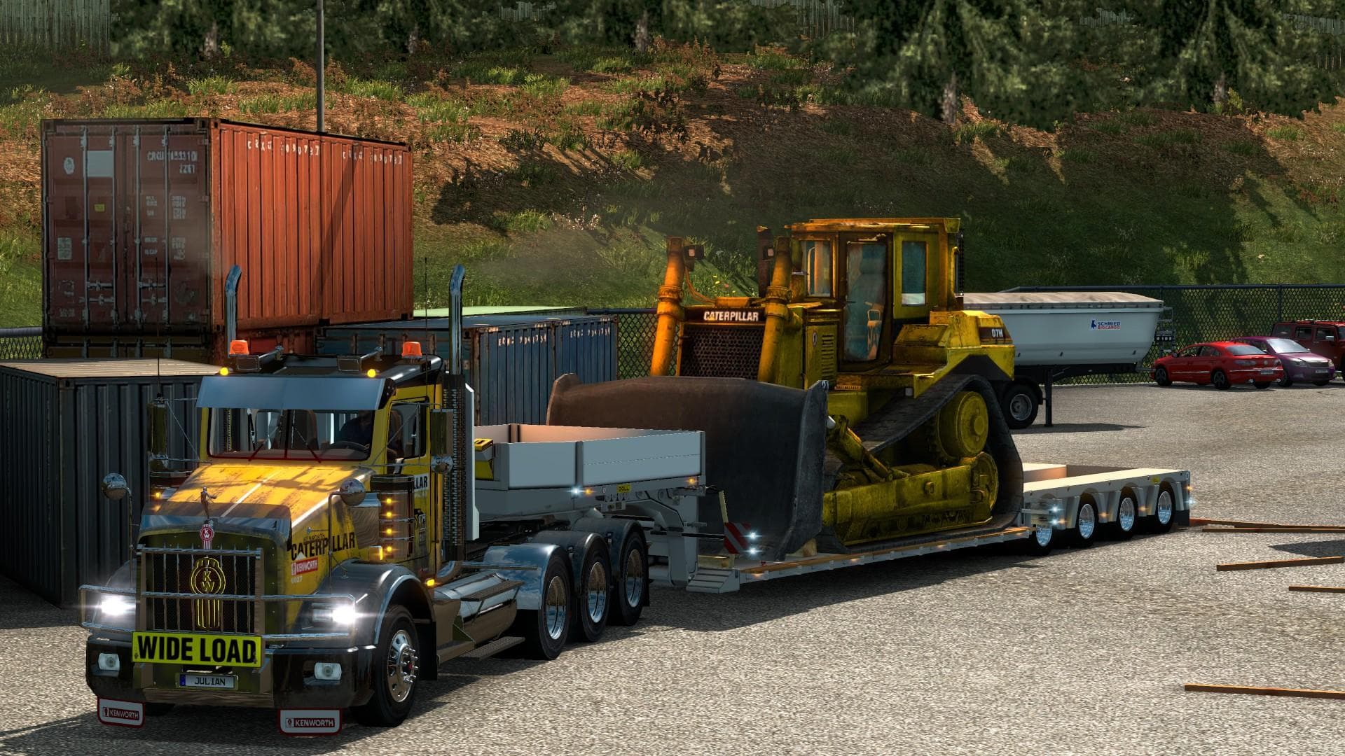 KENWORTH T800 CAT SKIN 1.22 - ETS2 mods download – skins screenshot 2