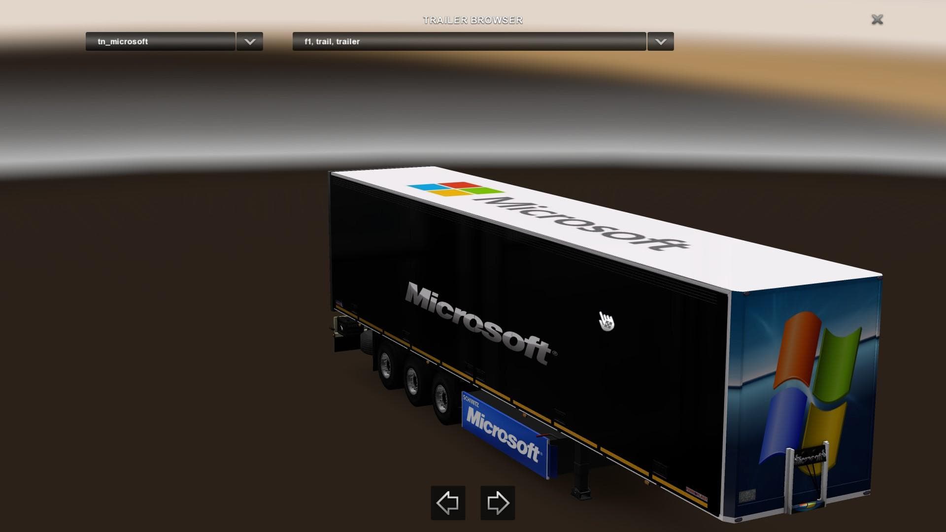 MICROSOFT TRAILER 1.22 – Trailers mod for Euro Truck Simulator 2
