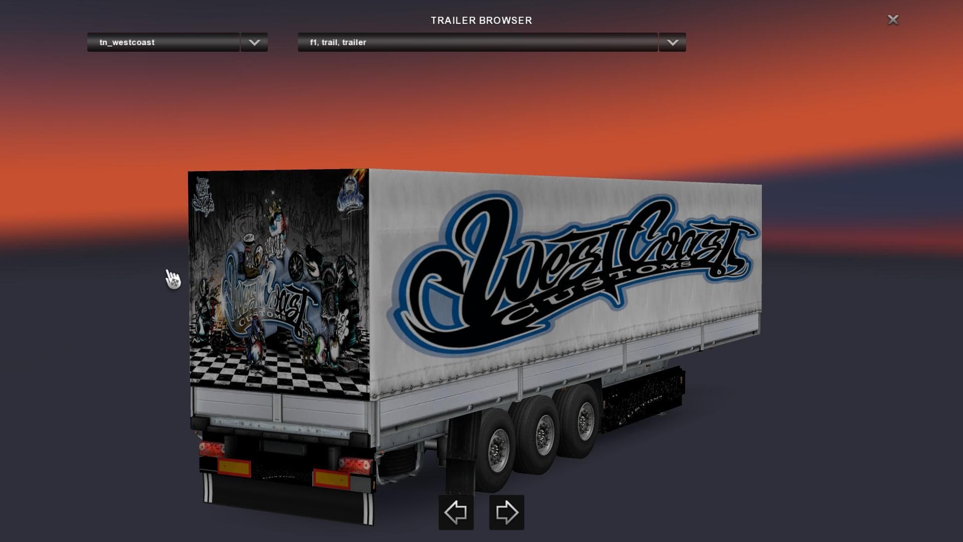 WESTCOAST TRAILER 1.22 – Trailers mod for Euro Truck Simulator 2