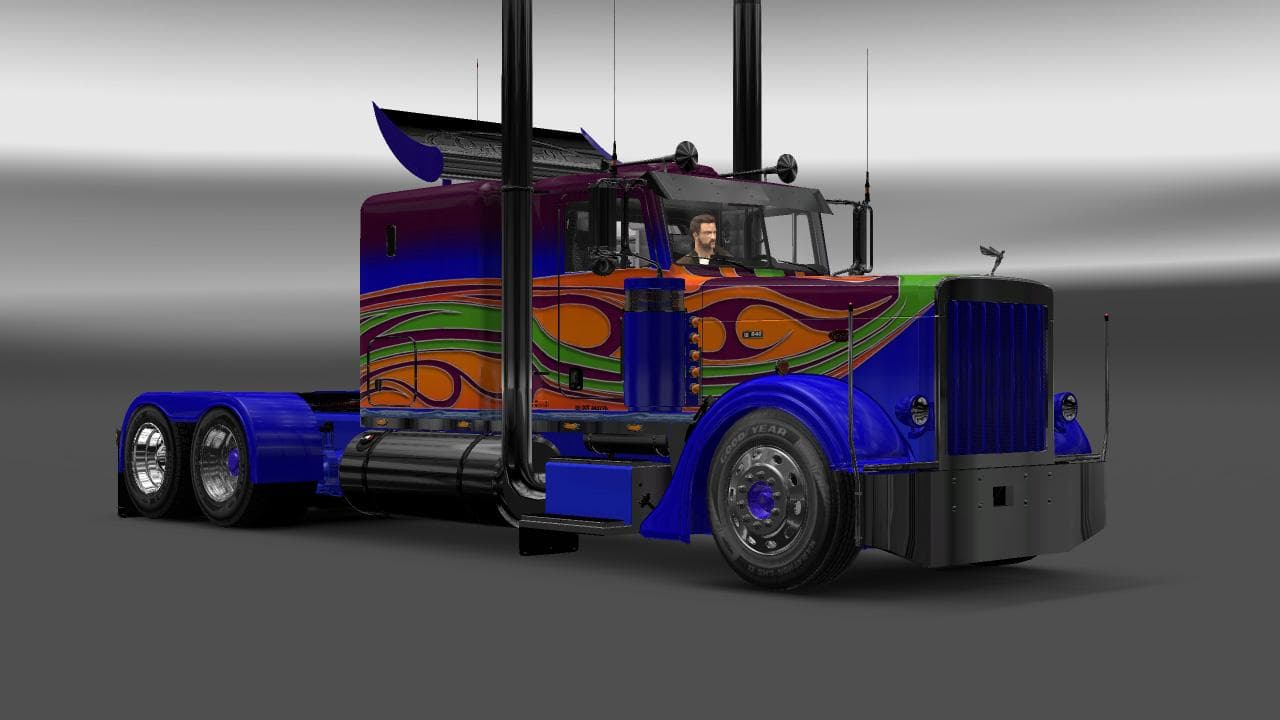 MAKING WAVES AMT/VIPER2 MODIFIED PETERBILT 389 - ETS2 mods download – skins screenshot 2