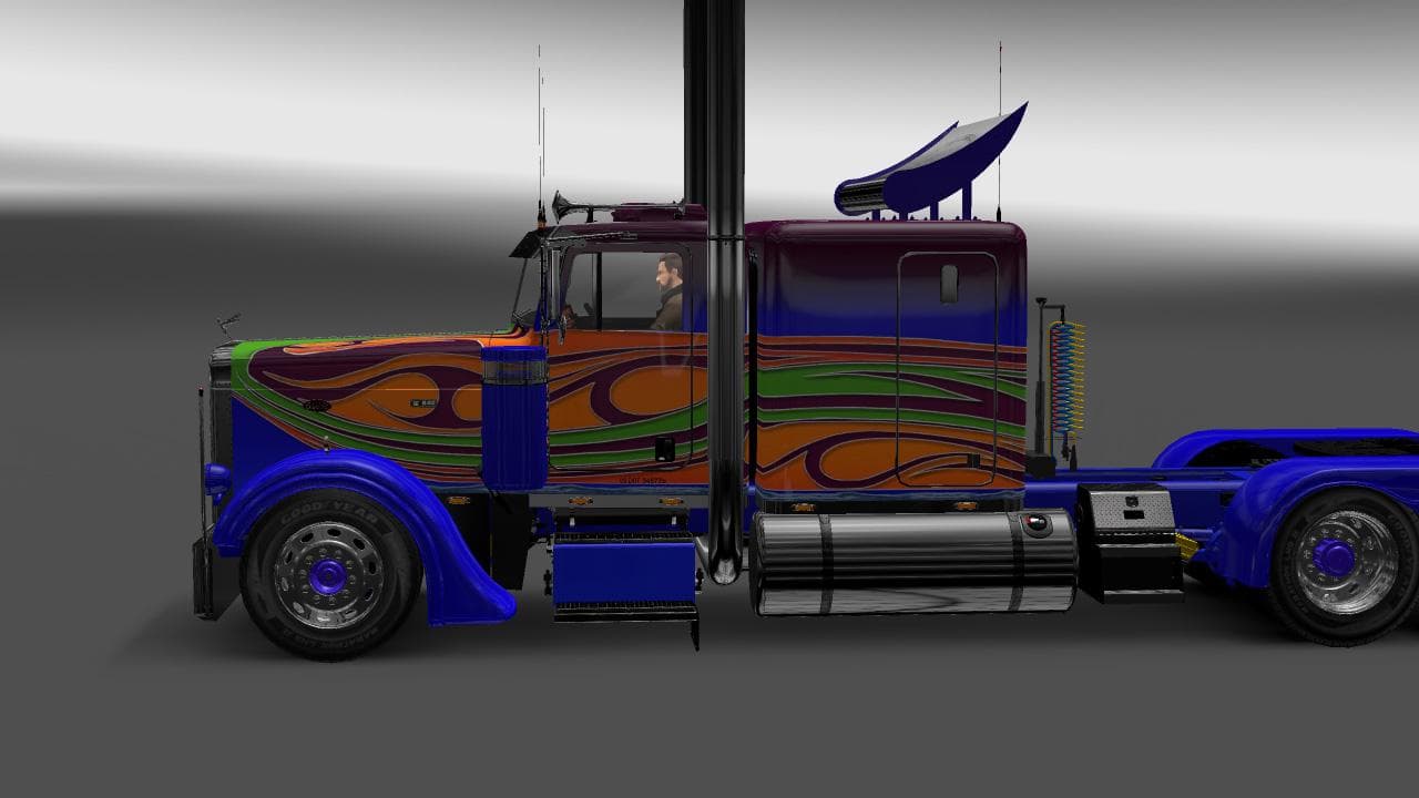 PETERBILT 389 MAKING WAVES SKIN 1.22 - ETS2 mods download – skins screenshot 2