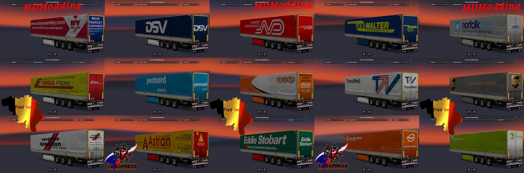 TRAILER PACK UNIVERSAL V4 1.22.X – Trailers mod for Euro Truck Simulator 2