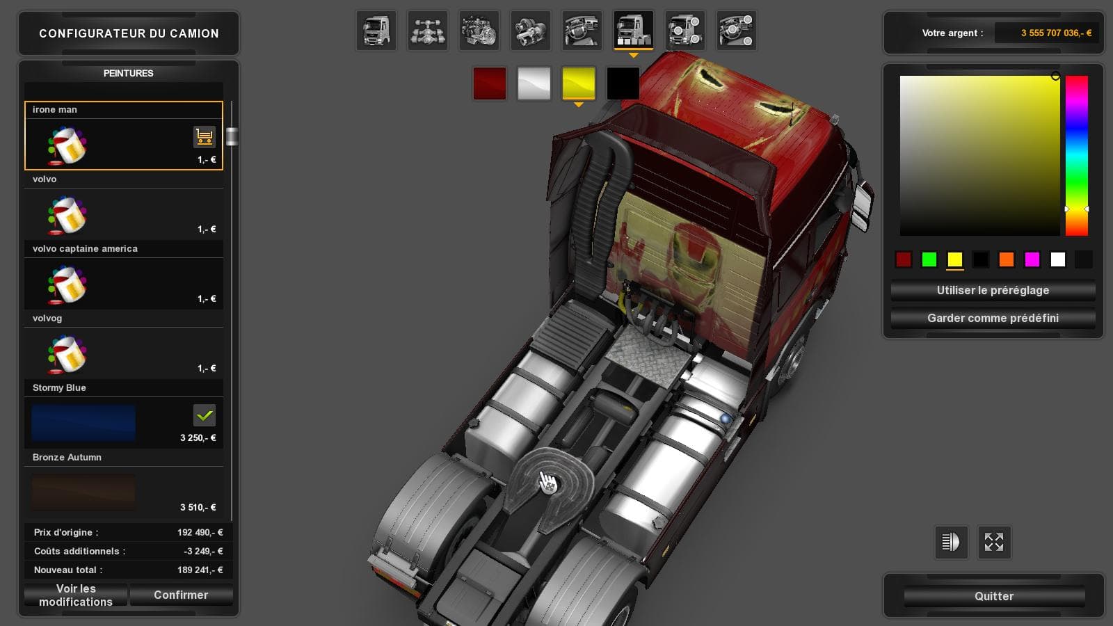 IRONE MAN 1.22.X – Skins mod for Euro Truck Simulator 2