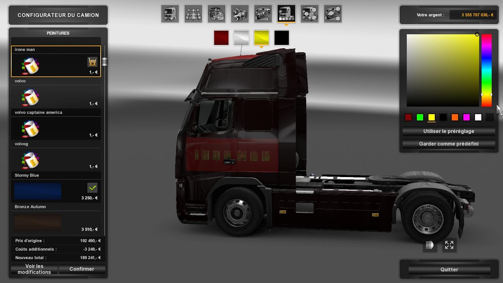 IRONE MAN 1.22.X - ETS2 mods download – mod screenshot 2