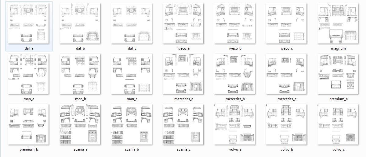 TEMPLATE 1.22.X – Parts mod for Euro Truck Simulator 2