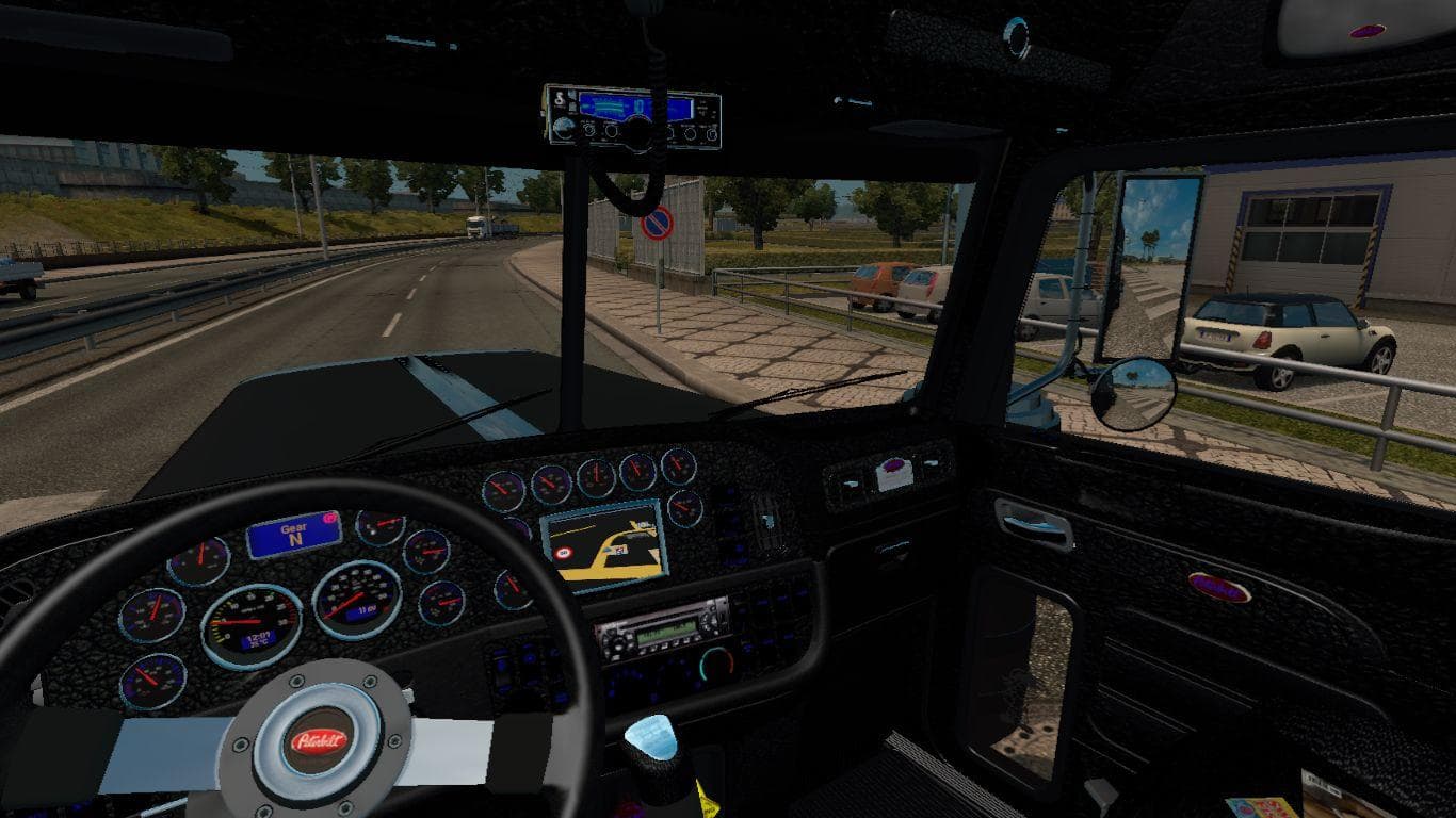 PETERBILT 389 BLACK INTERIOR 1.22 - ETS2 mods download – other screenshot 2