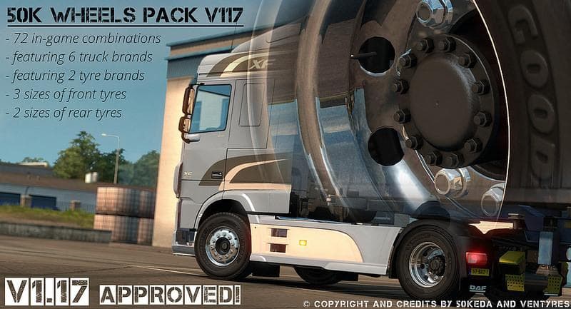 50K WHEELS PACK V3.3 – Parts mod for Euro Truck Simulator 2