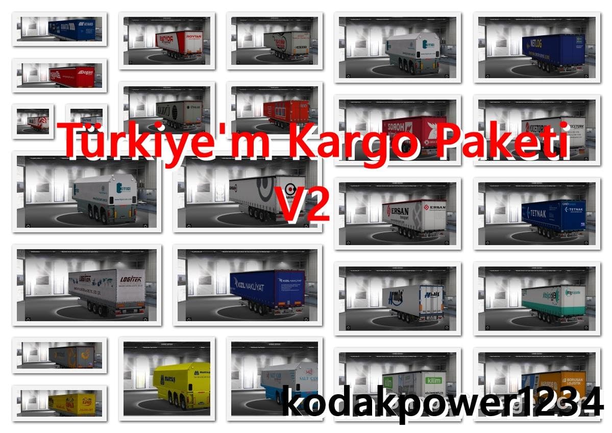 TURKISH CARGO PACK V2 – Skins mod for Euro Truck Simulator 2