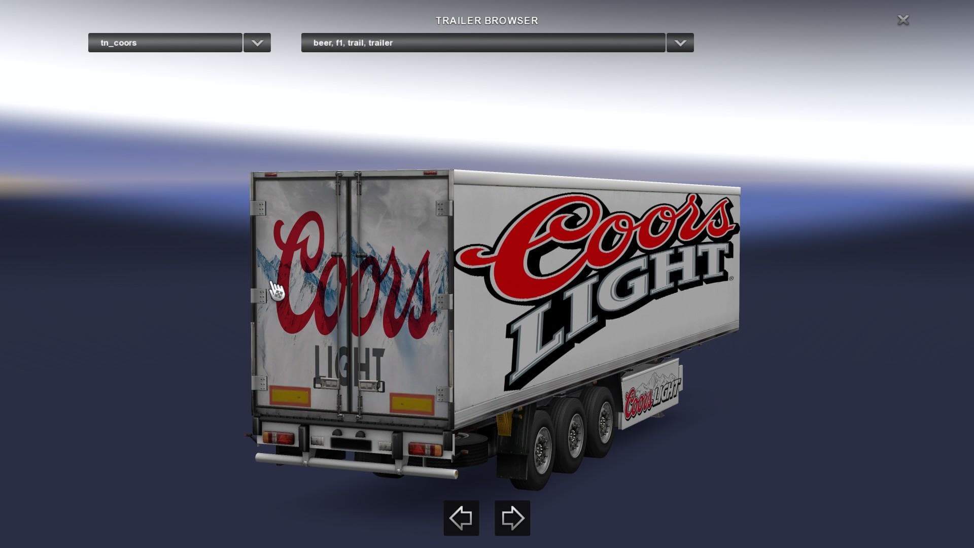 COORS 1.22.X – Trailers mod for Euro Truck Simulator 2