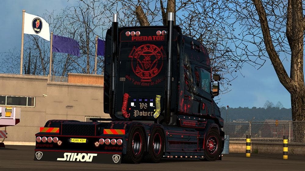 SCANIA RJL’S T CAB V1.8 PREDATOR SKIN 1.22 - ETS2 mods download – skins screenshot 2