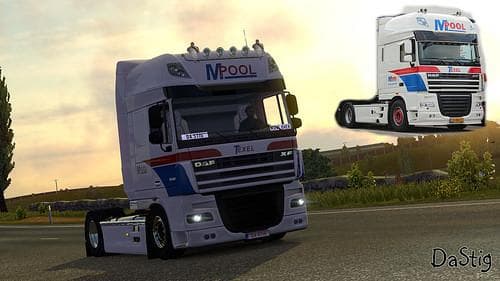 DAF XF M.POOL - SCHOUWSTRA TRANSPORT SKIN 1.22 - ETS2 mods download – skins screenshot 2