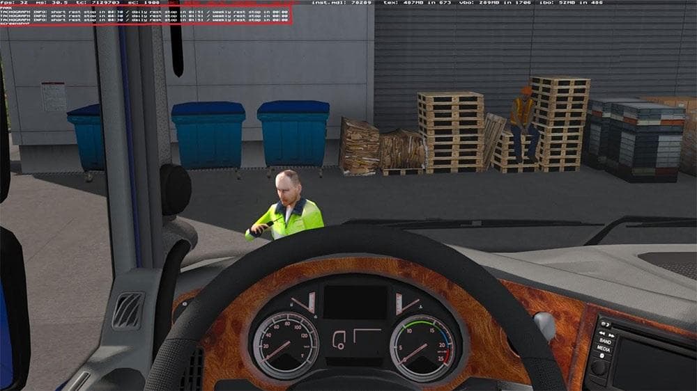 TACHOGRAPH PLUGIN (AETR RULES) V0.9B – Parts mod for Euro Truck Simulator 2