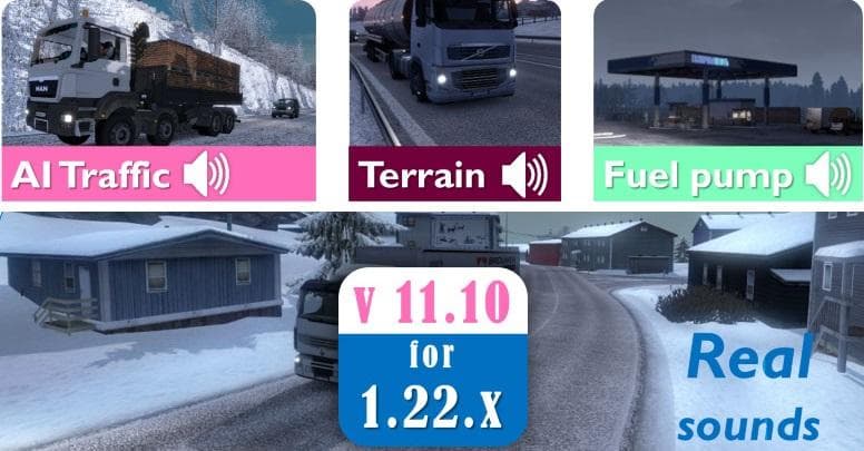 SOUND FIXES PACK V11.10 – Sounds mod for Euro Truck Simulator 2