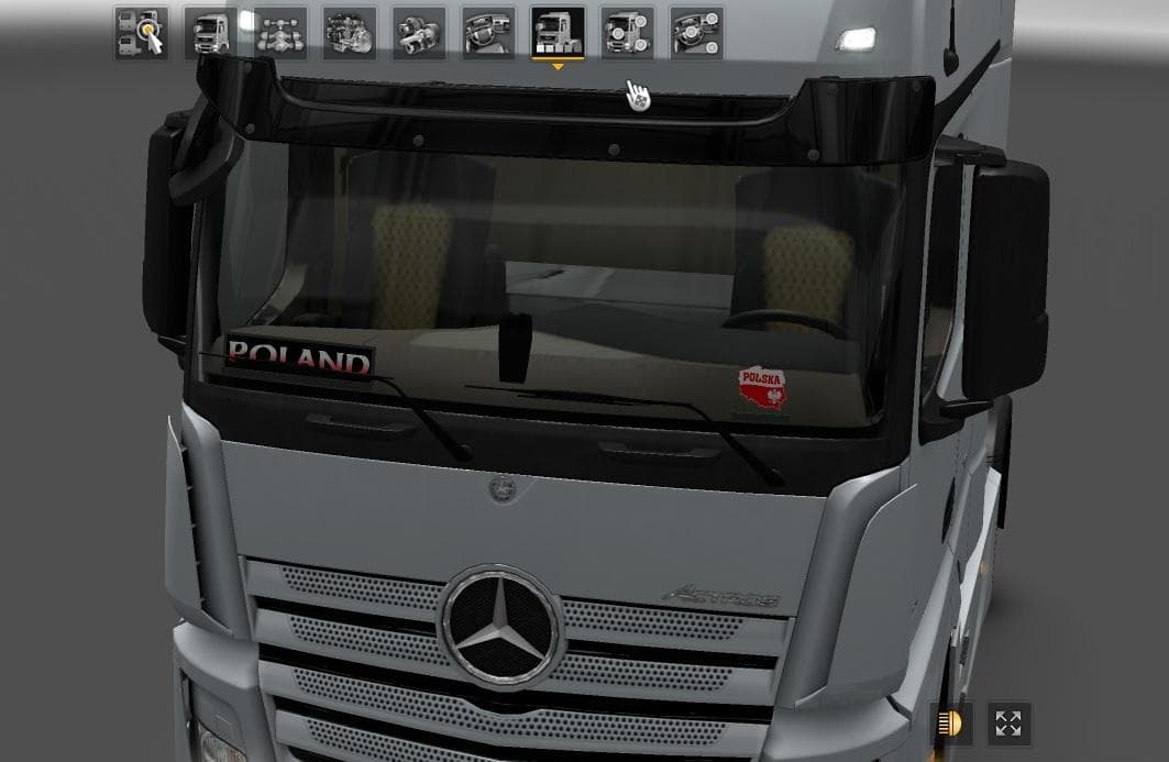 MERCEDES MP4 WINDOW PLATE – Parts mod for Euro Truck Simulator 2
