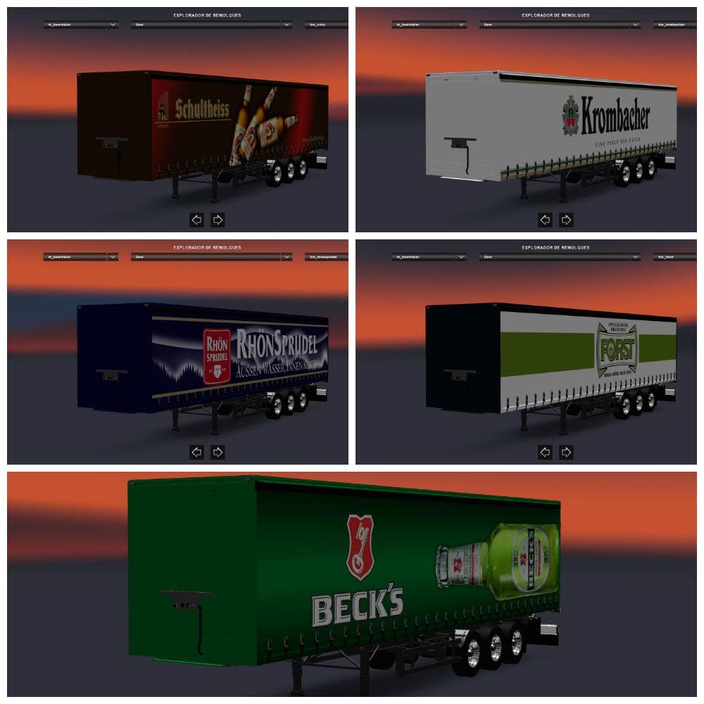 PACK BEER TRAILER 1.22.X – Trailers mod for Euro Truck Simulator 2