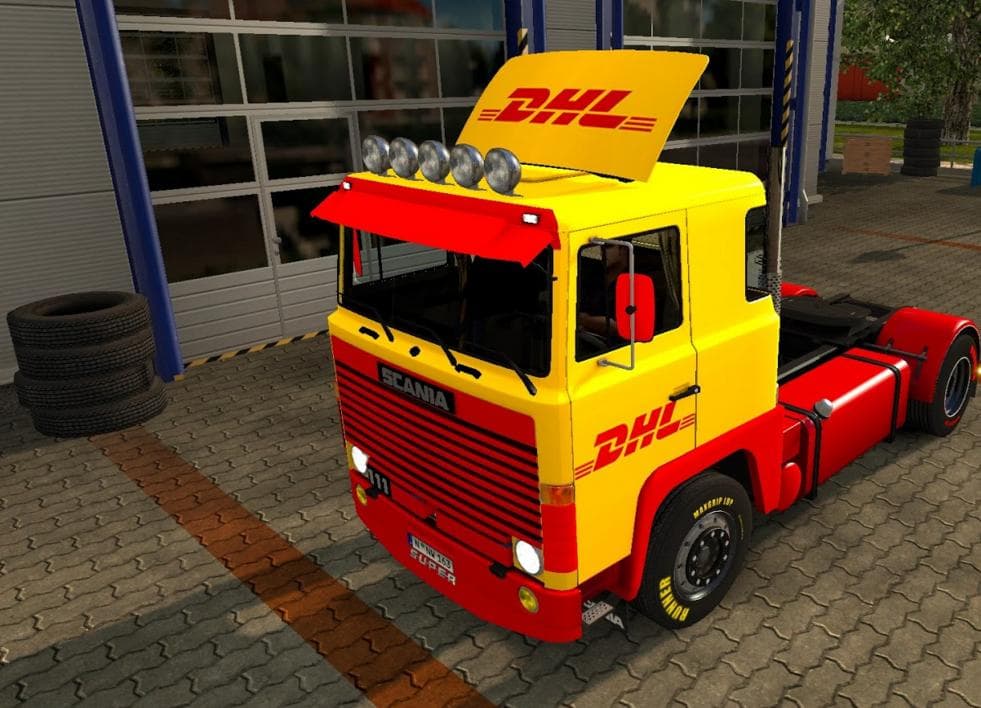 DHL SKIN FOR SCANIA V1 – Skins mod for Euro Truck Simulator 2