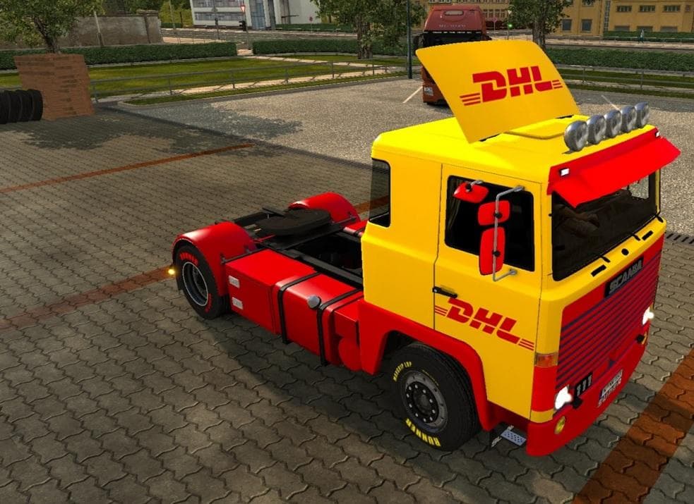 DHL SKIN FOR SCANIA V1 - ETS2 mods download – skins screenshot 2