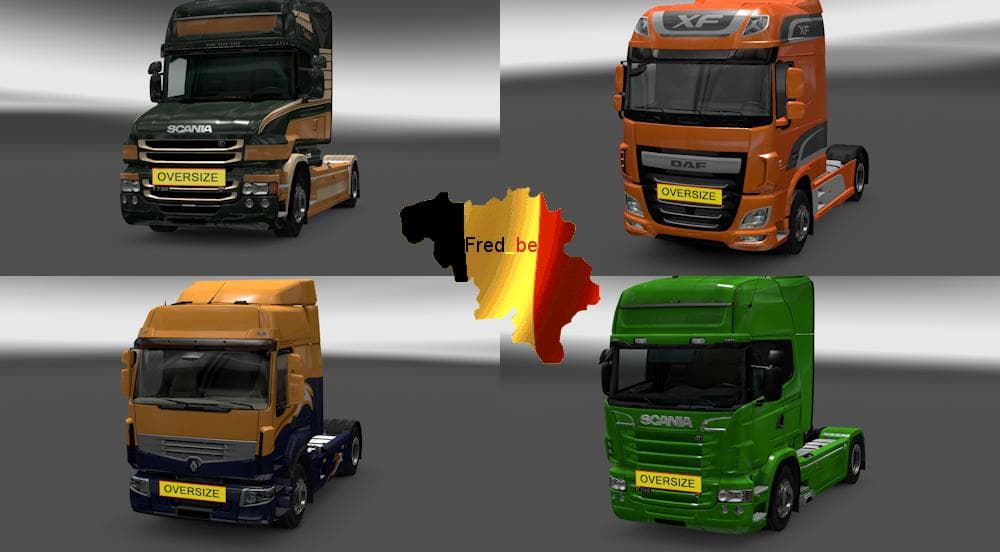 OVERSIZE SIGN FOR ALL TRUCKS (UPDATE) 1.22.X - ETS2 mods download – parts screenshot 2