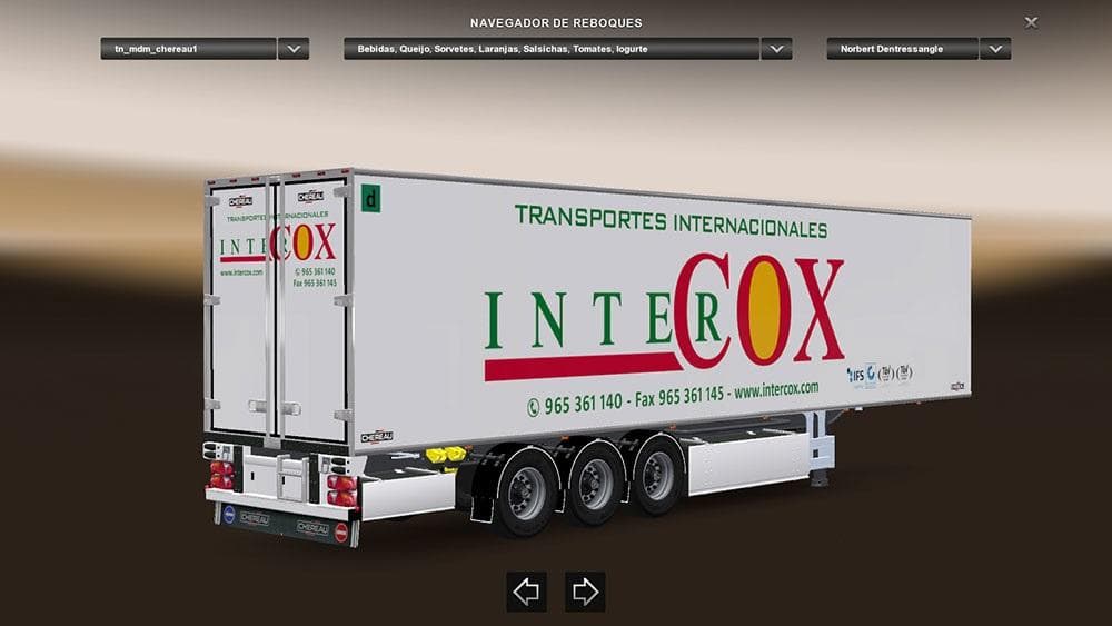 CHEREAU TRAILERS PACK V1.22.XX – Trailers mod for Euro Truck Simulator 2