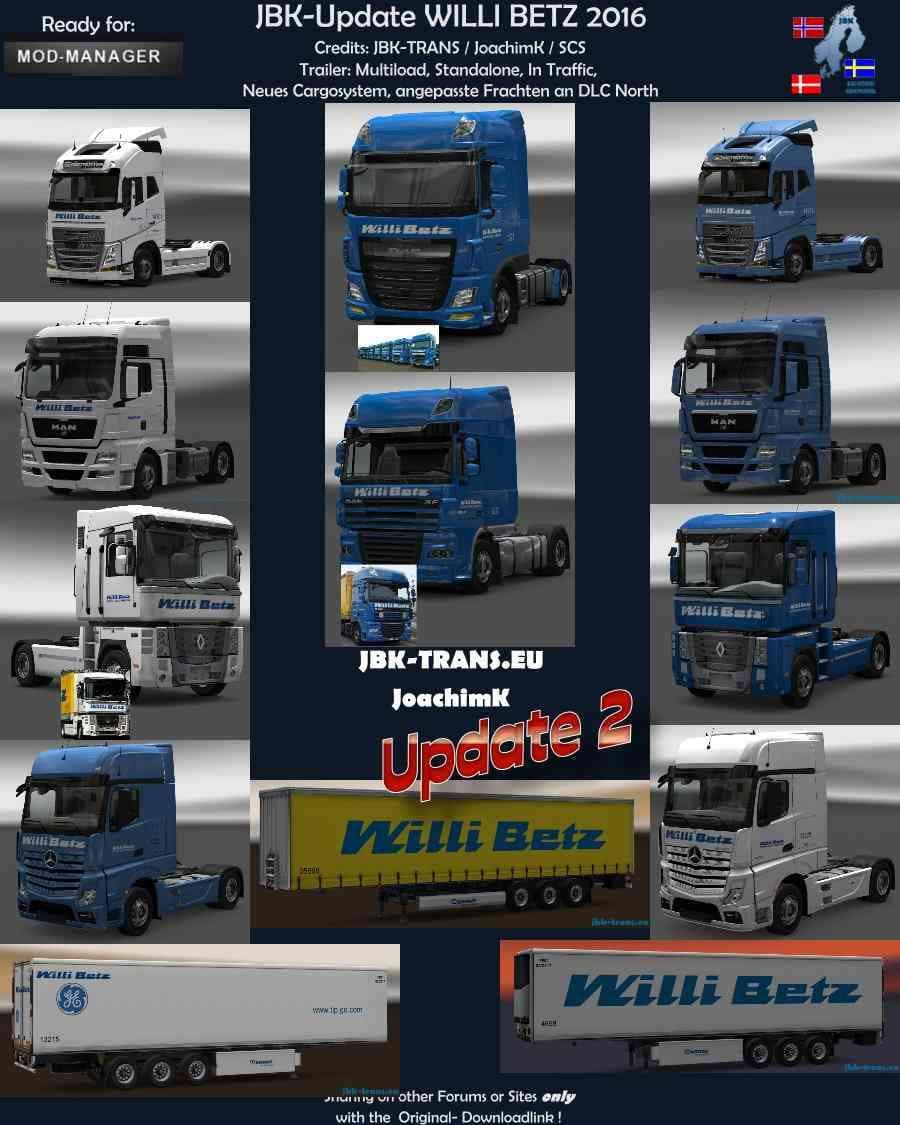 [UP] JBK-PACK WILLI BETZ V3 – Trailers mod for Euro Truck Simulator 2
