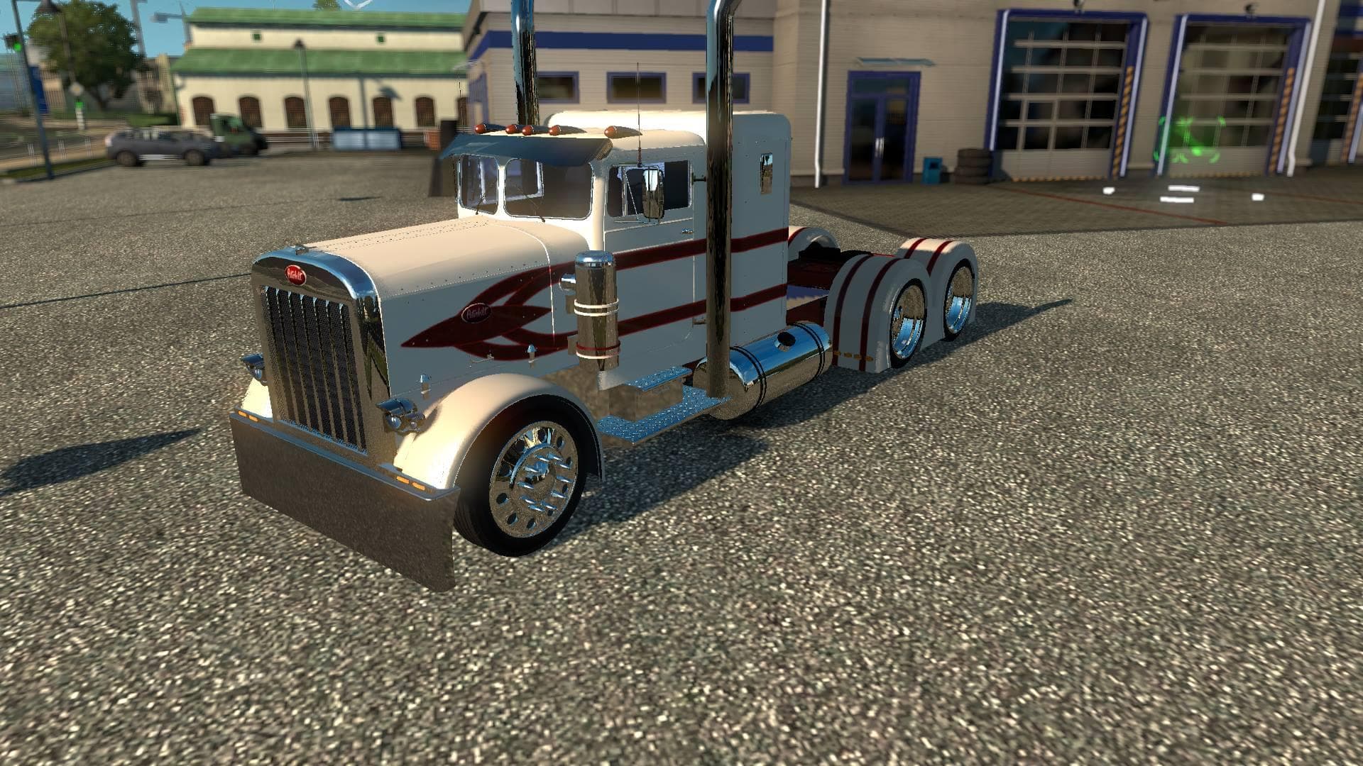 PETERBILT 351/379 RED STRIPES SKIN 1.22 – Skins mod for Euro Truck Simulator 2