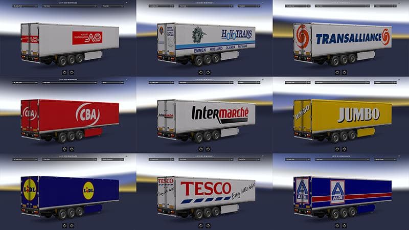 PACK FRIDGE TRAILER CUSTOM V2 – Trailers mod for Euro Truck Simulator 2
